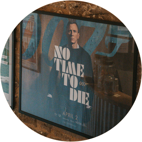 An image showing an example of a movie poster on display inside Richard Booth's Bookshop Cinema.
